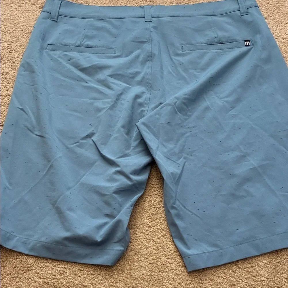 Travis Mathew Light Blue Flat Front Shorts